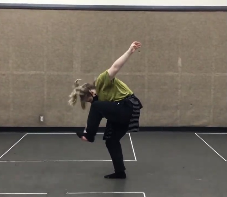 Dancer in rehearsal