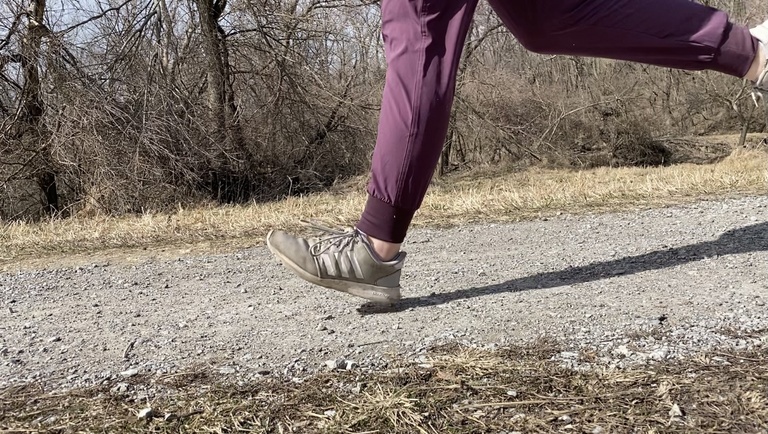 Dancer's feet running