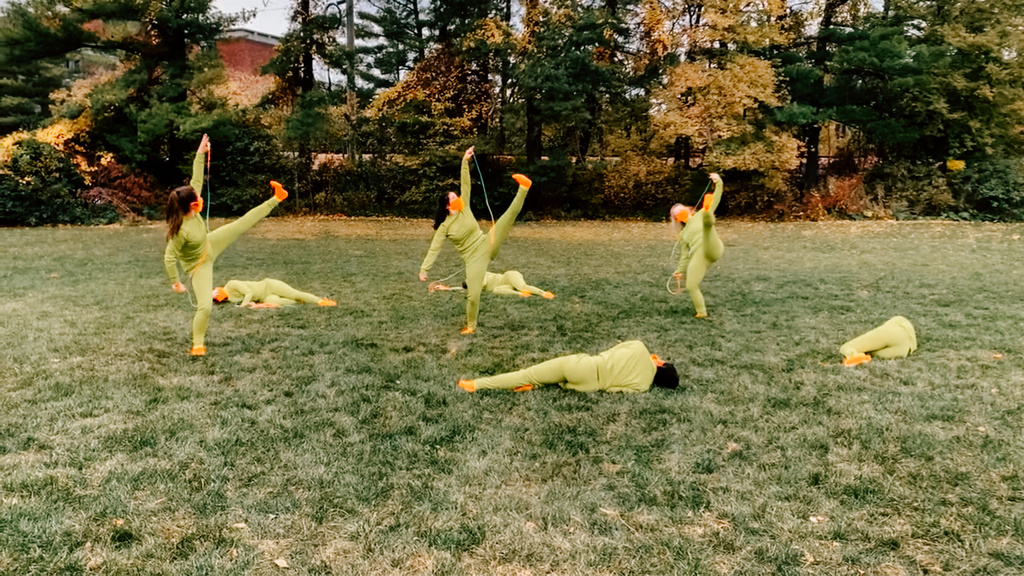 Dancers performing in Hubbard Park for Dance Gala 2020