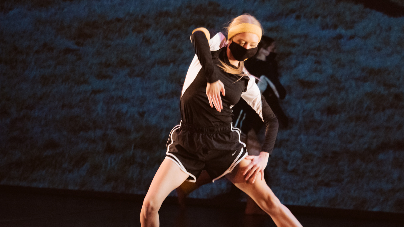 Closeup of dancer performing
